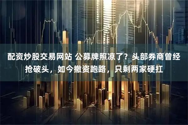 配资炒股交易网站 公募牌照凉了？头部券商曾经抢破头，如今撤资跑路，只剩两家硬扛